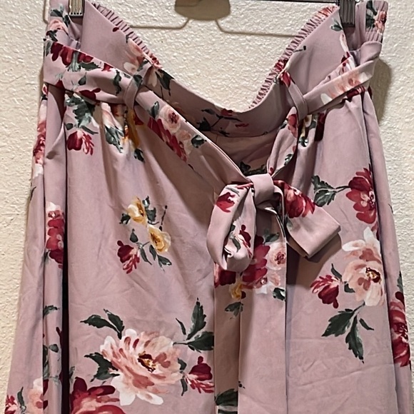 TORRID Lilac Purple Floral Crepe Wide Leg Pant 4X - Picture 5 of 8